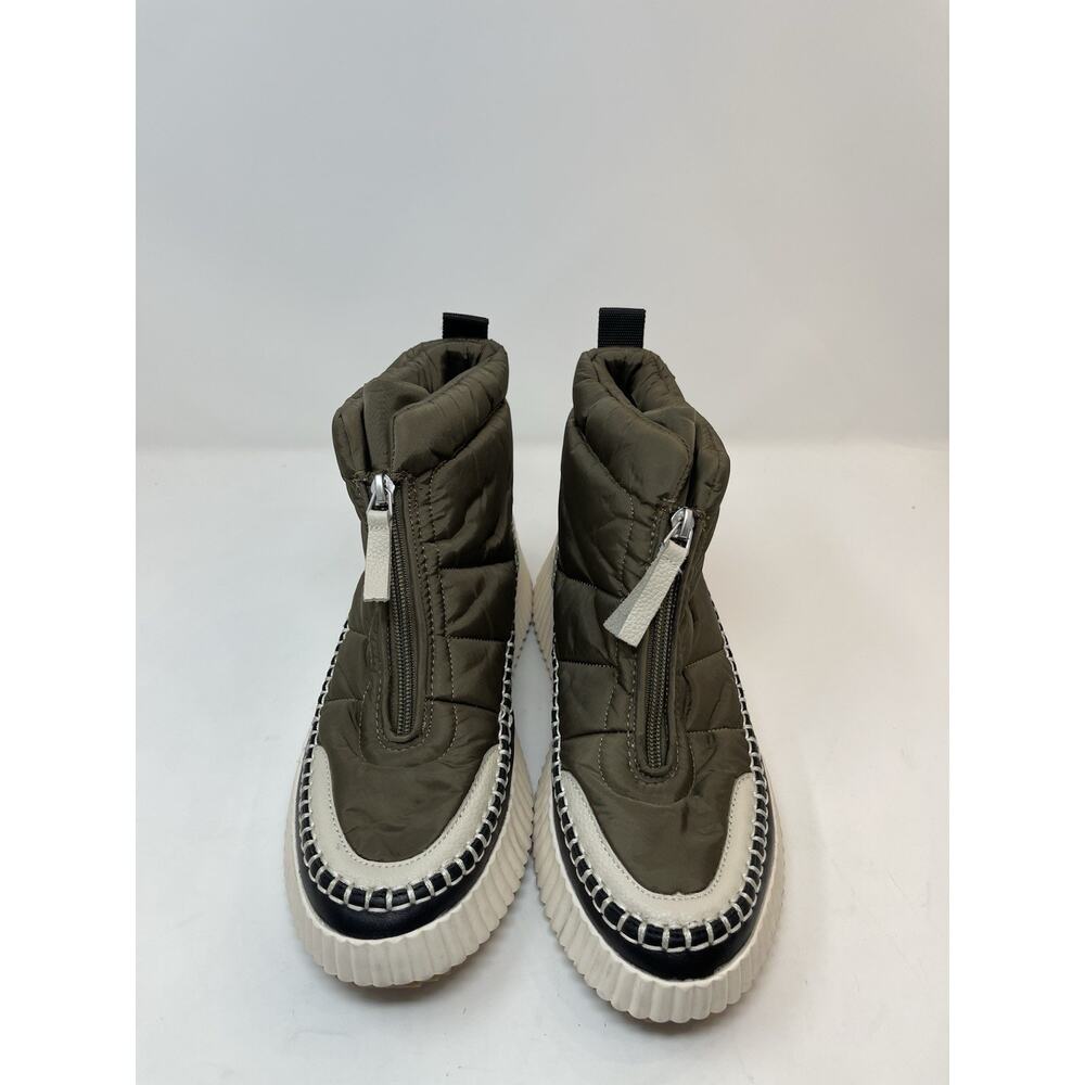 NEW Dolce Vita Devlin Quilted Sneaker Boot in Olive Green 8.5 Y2K Waterproof